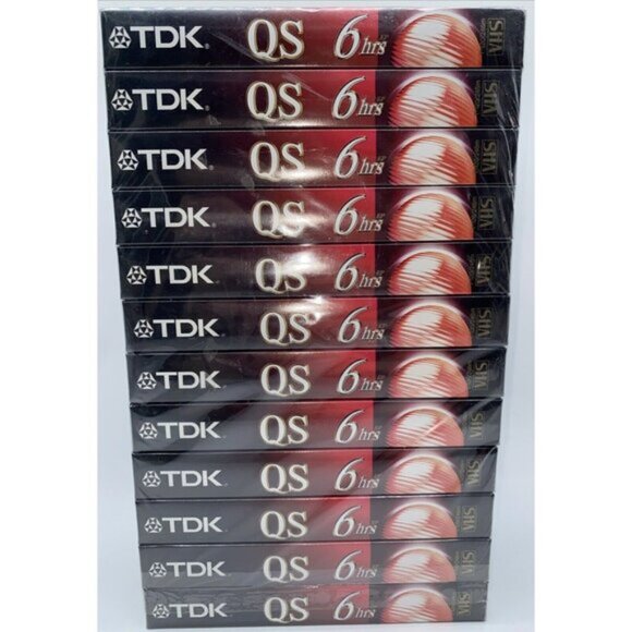 12 Pack TDK VHS Tapes Blank 6 Hour T-120 QS Premium Quality Videotapes Sealed - Picture 2 of 8